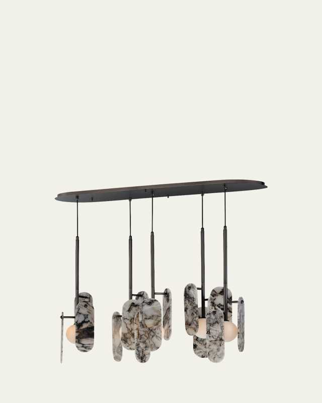 x Nina Magon design from Studio M Megalith 5-Light Pendant Striae Arya